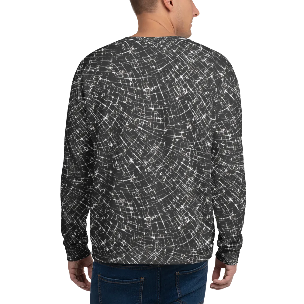 Obsidian Crackle on Sweatshirt — Back