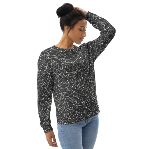 Obsidian Crackle on a Sweatshirt