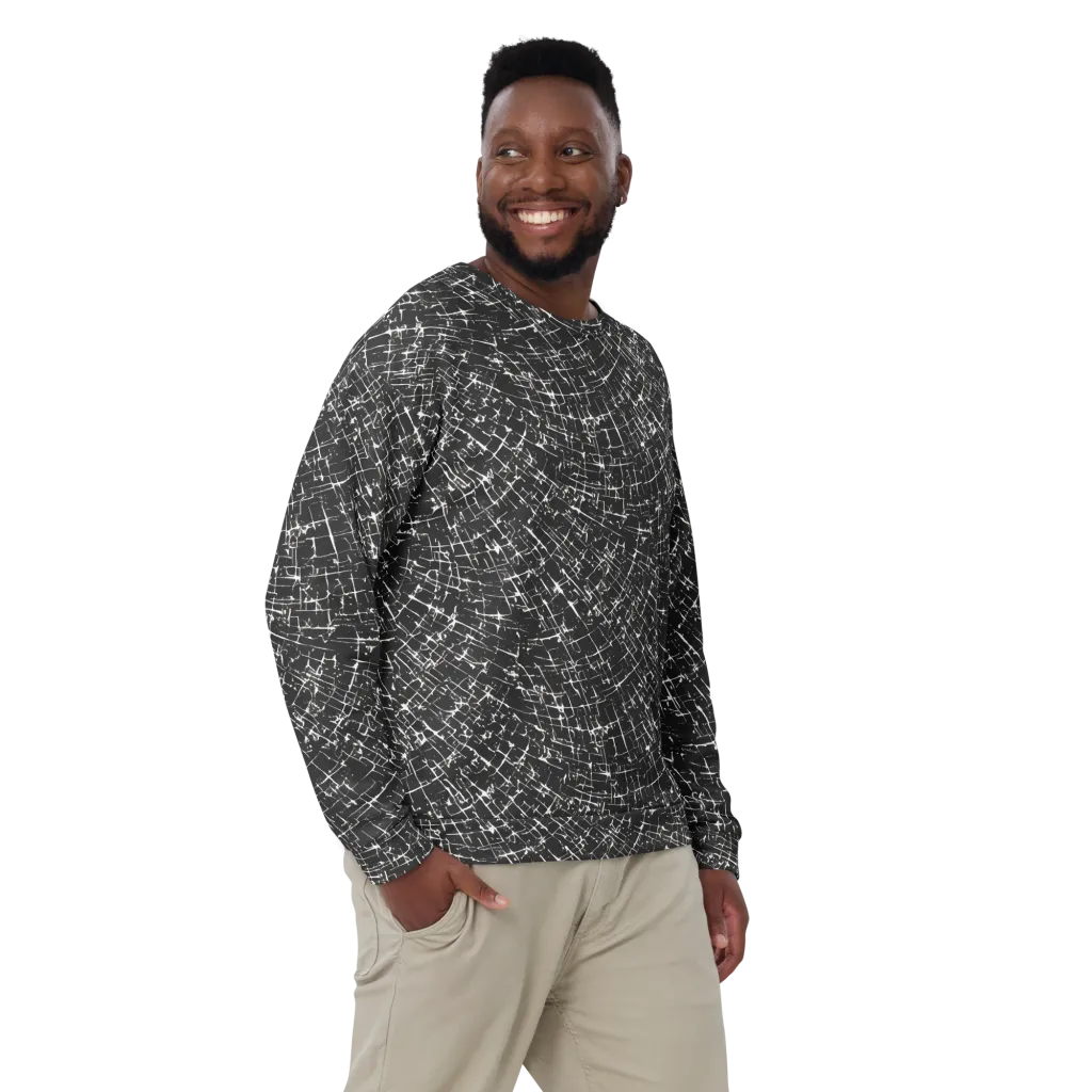 Obsidian Crackle on Sweatshirt — Front