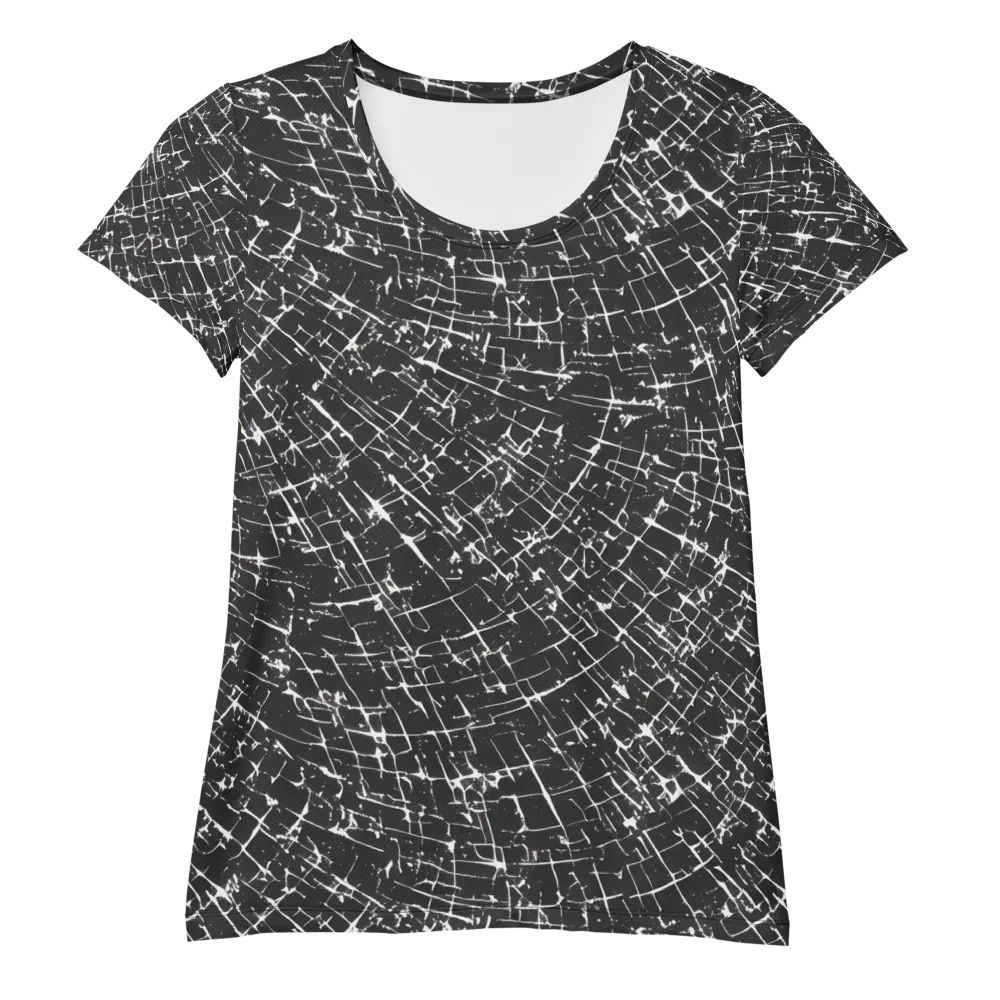 Obsidian Crackle on Women's Athletic T-Shirt — Front