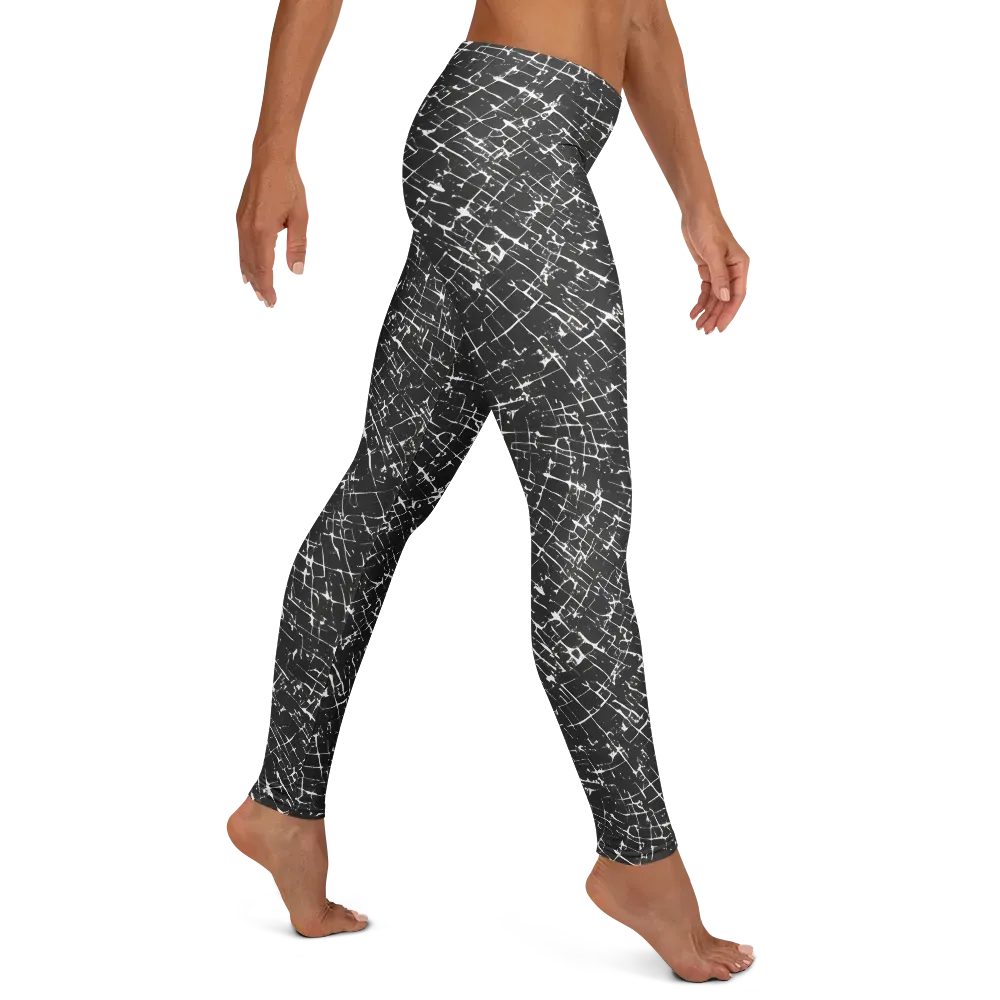 Obsidian Crackle on Leggings — Right