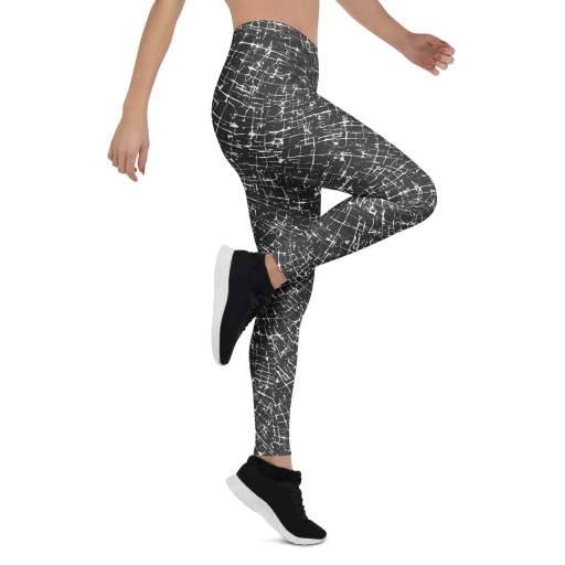Obsidian Crackle on a Leggings