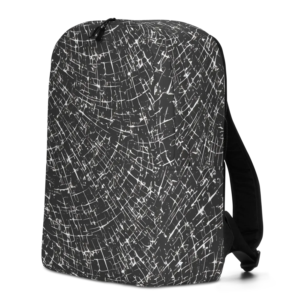 Obsidian Crackle on Minimalist Backpack — Left
