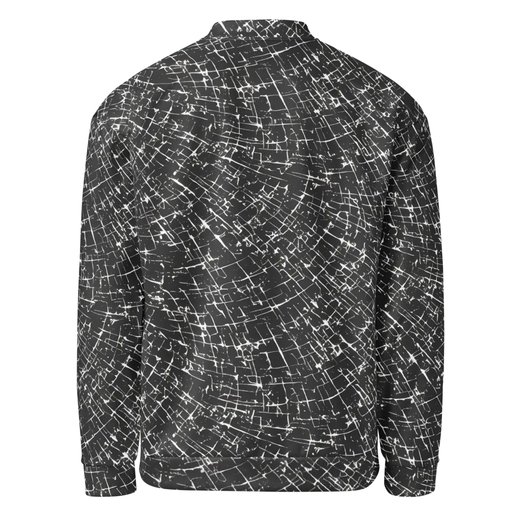 Obsidian Crackle on Bomber Jacket — Back