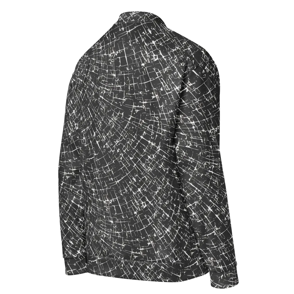 Obsidian Crackle on Bomber Jacket — Right Back