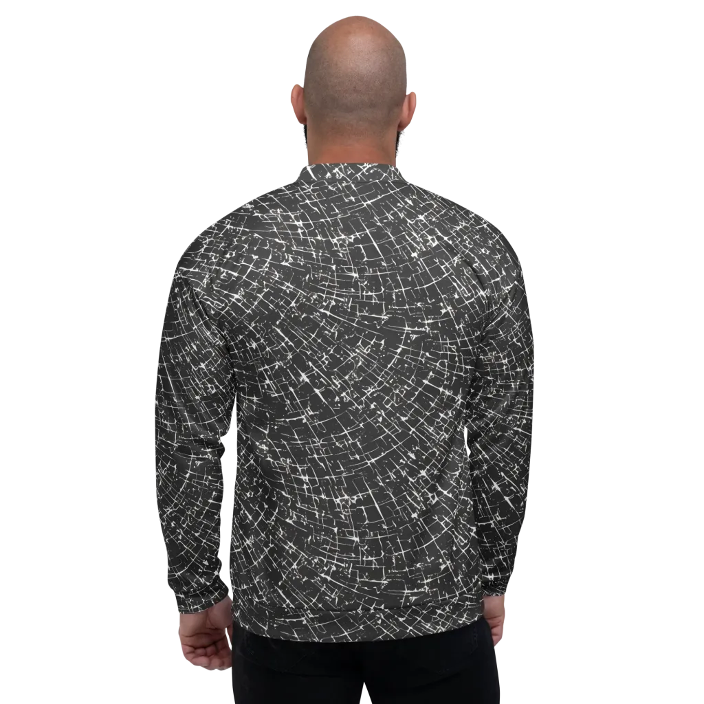Obsidian Crackle on Bomber Jacket — Back