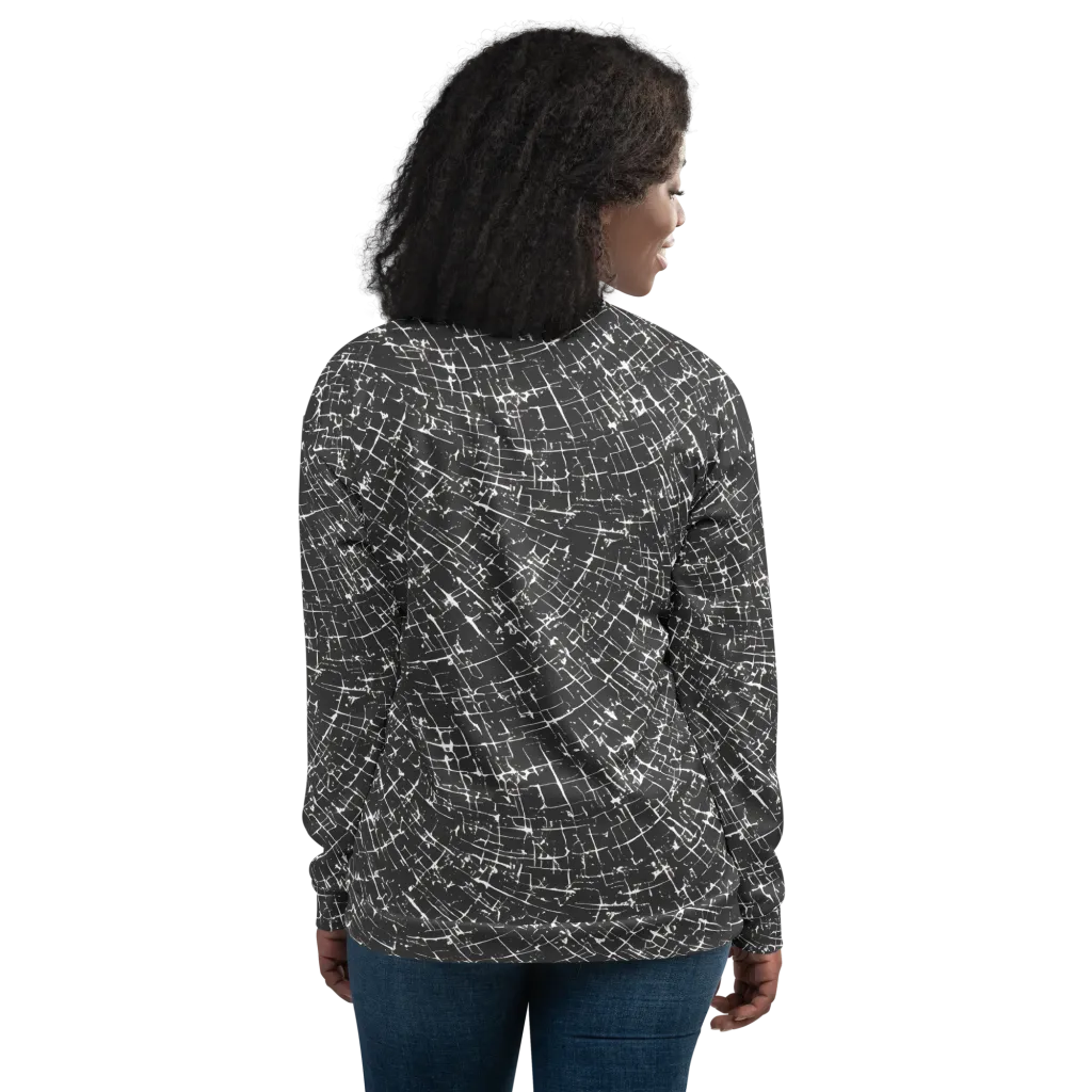 Obsidian Crackle on Bomber Jacket — Back
