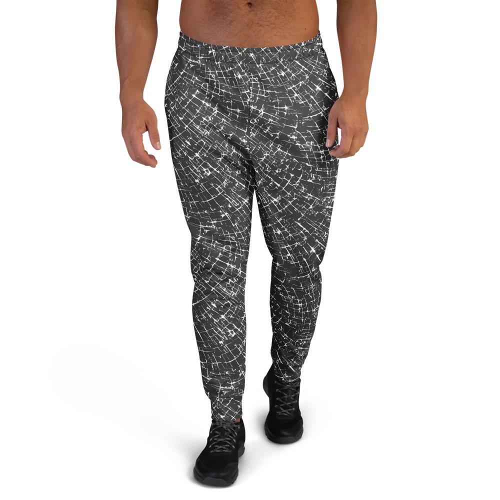 Obsidian Crackle on Men's Joggers — Front