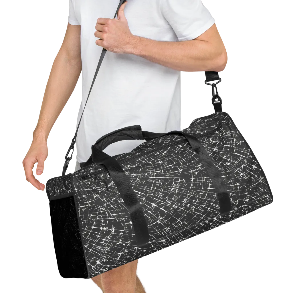 Obsidian Crackle on Duffle Bag — Right Front