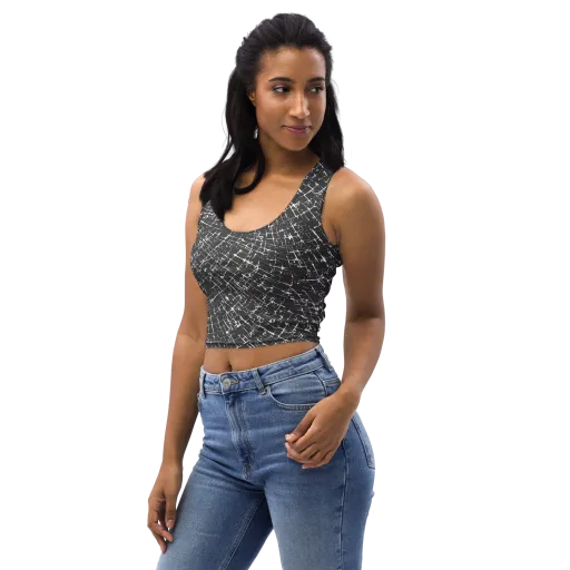 Obsidian Crackle on a Crop Top