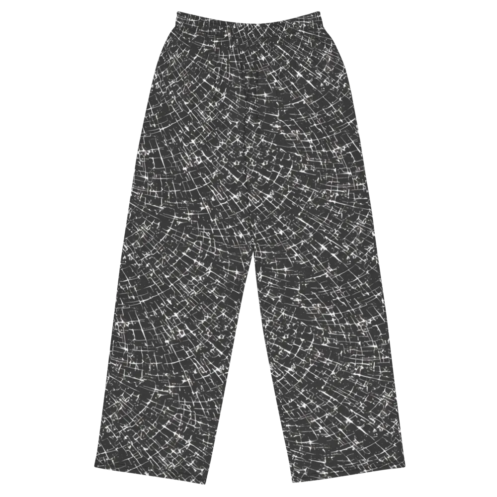 Obsidian Crackle on Wide-Leg Pants — Front