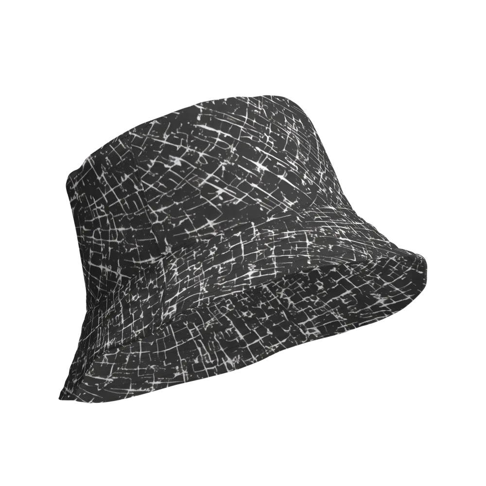 Obsidian Crackle on Reversible Bucket Hat — Product details Outside