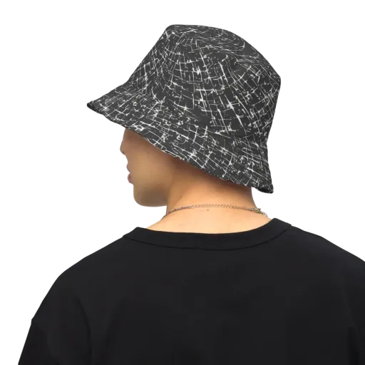 Obsidian Crackle on a Reversible Bucket Hat