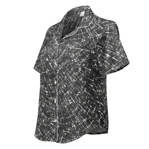 Obsidian Crackle on a Women's Short Sleeve Pajama Top