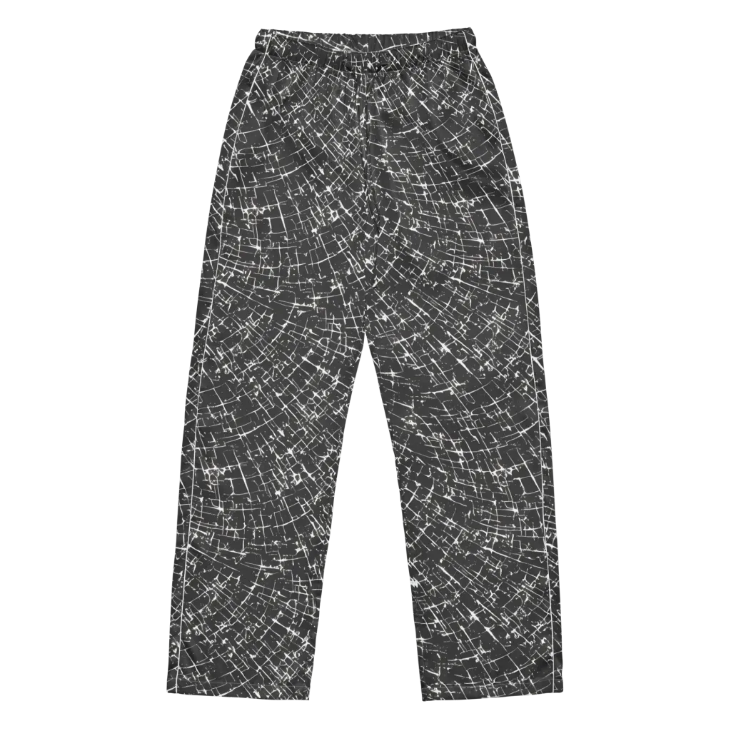 Obsidian Crackle on Women's Pajama Pants — Front