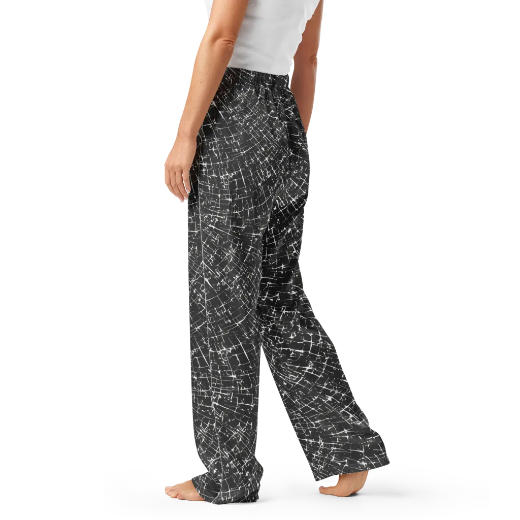 Obsidian Crackle on Women's Pajama Pants — Left
