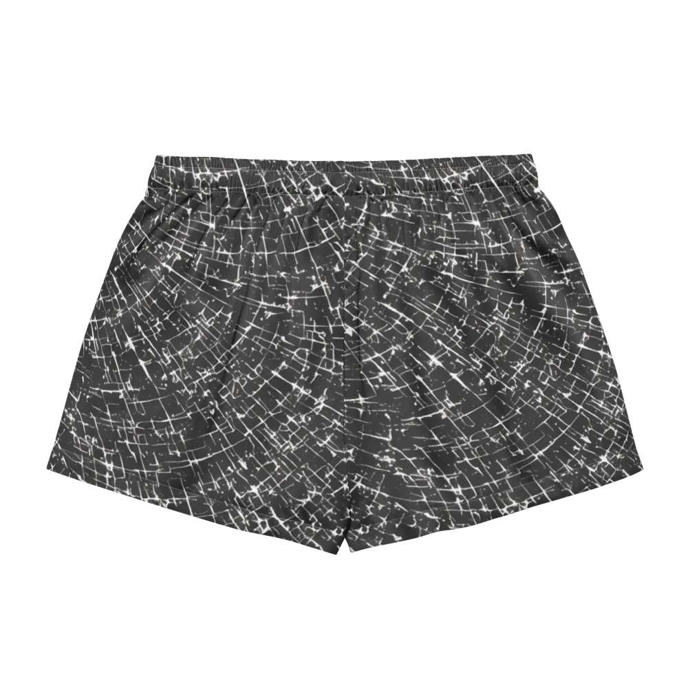 Obsidian Crackle on Women's Pajama Shorts — Back