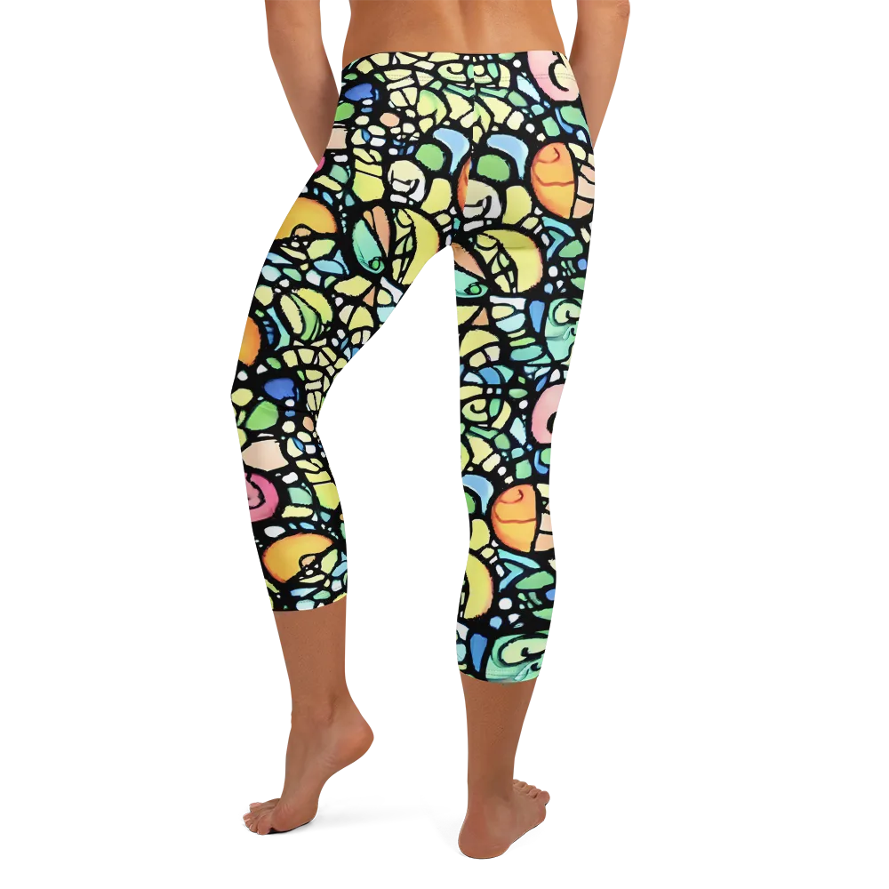 Juicy Geometry on Capri Leggings — Back