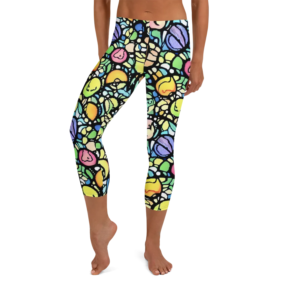 Juicy Geometry on Capri Leggings — Front