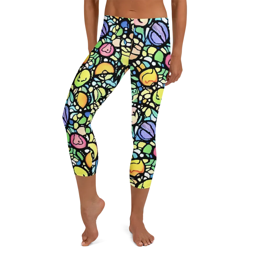 Juicy Geometry on Capri Leggings — Front