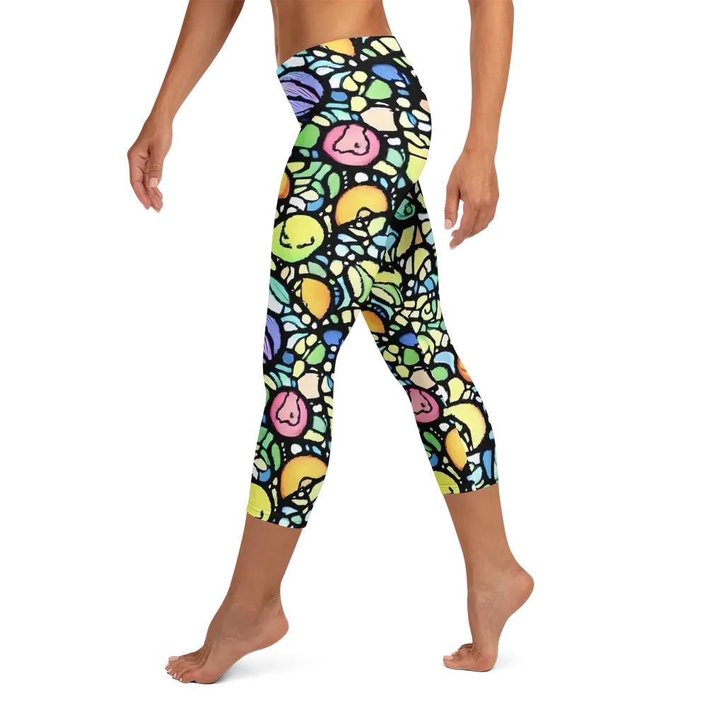 Juicy Geometry on Capri Leggings — Left
