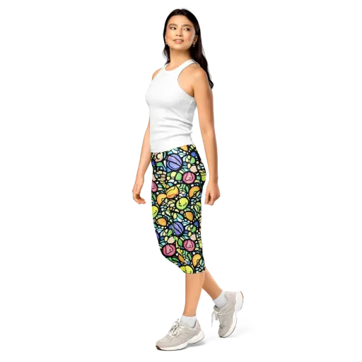 Juicy Geometry on a Capri Leggings
