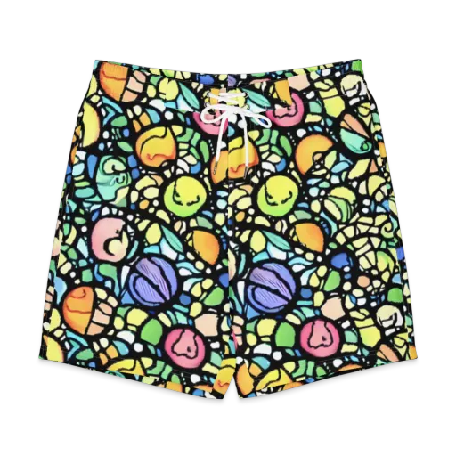 Juicy Geometry on a Men's Board Shorts