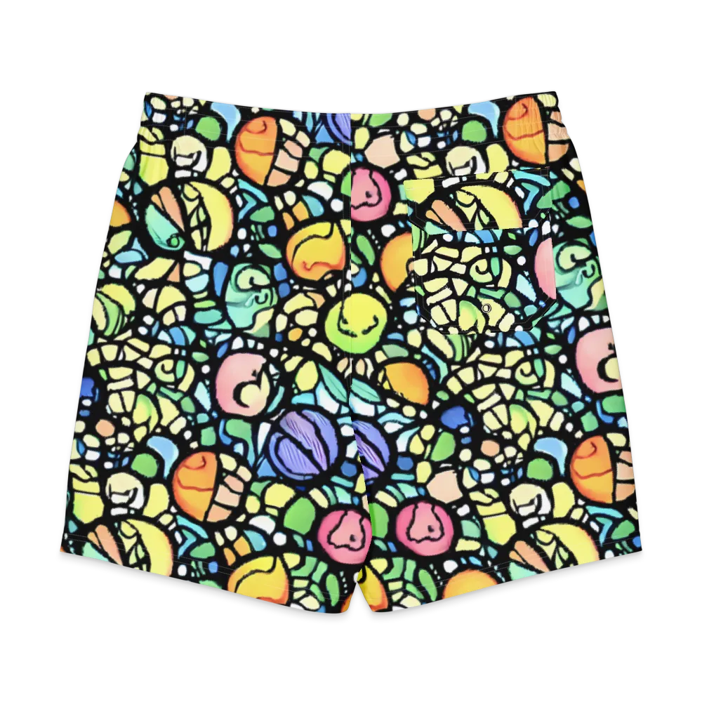 Juicy Geometry on Men's Board Shorts — Back