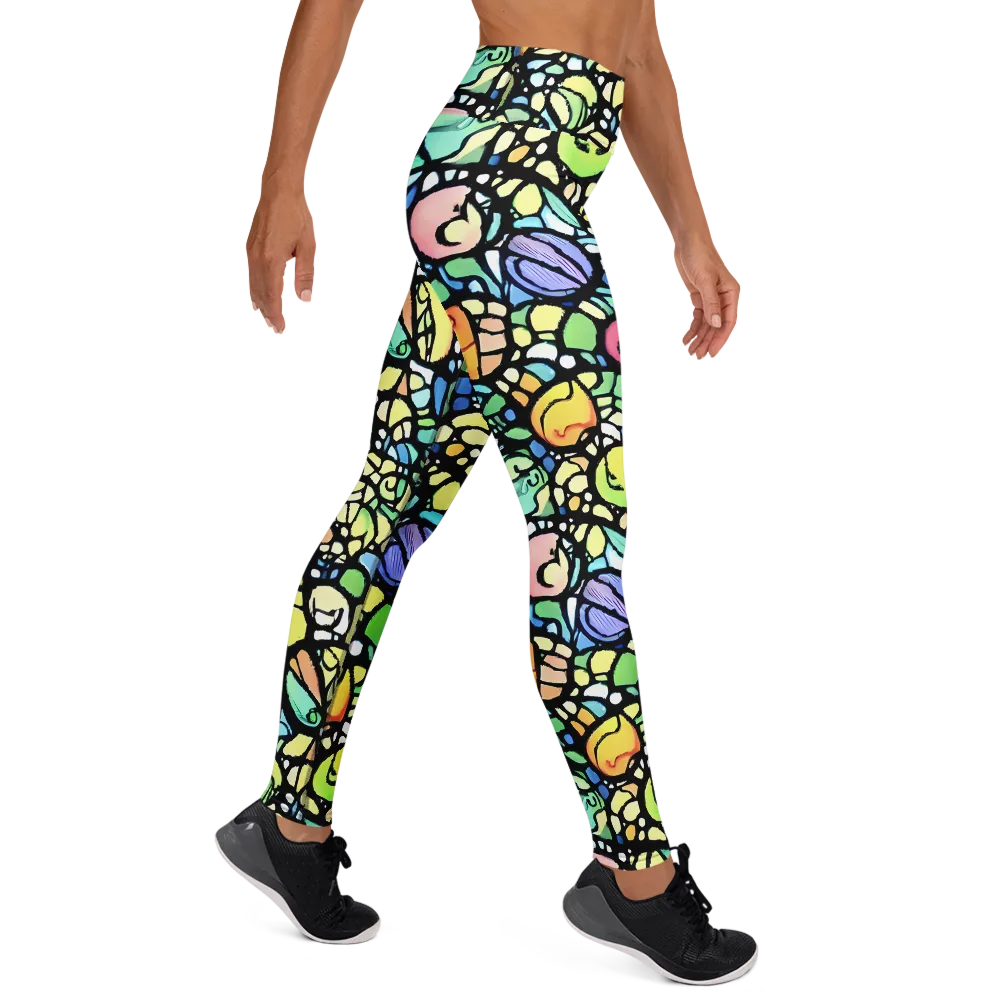 Juicy Geometry on Yoga Leggings — Right