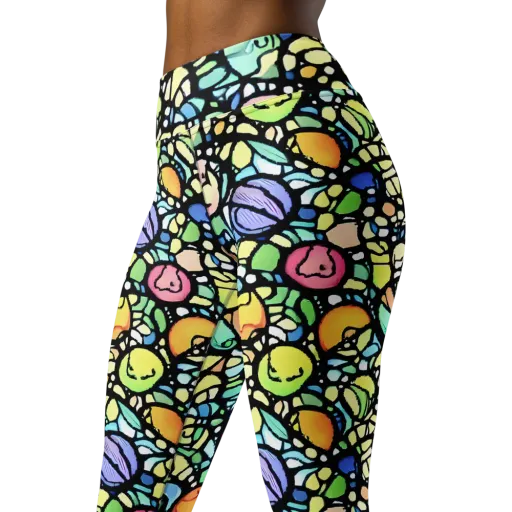 Juicy Geometry on a Yoga Leggings
