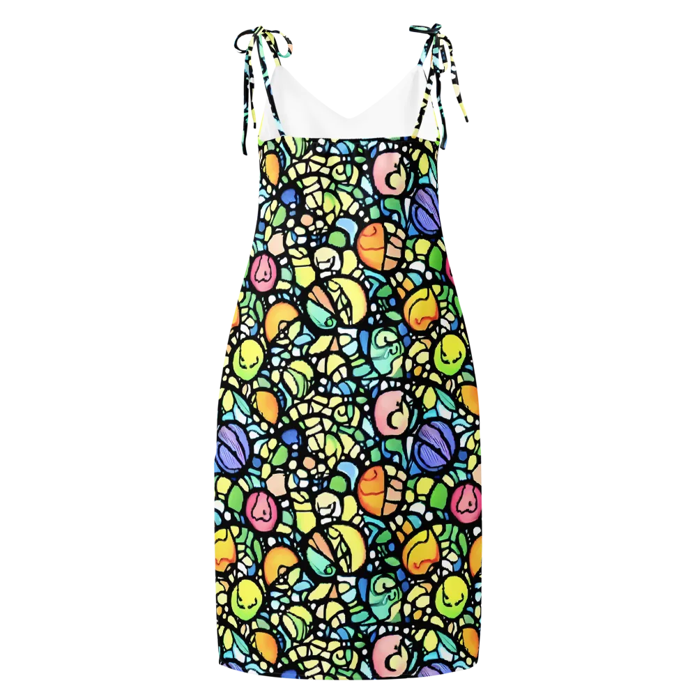 Juicy Geometry on Slip Dress — Back