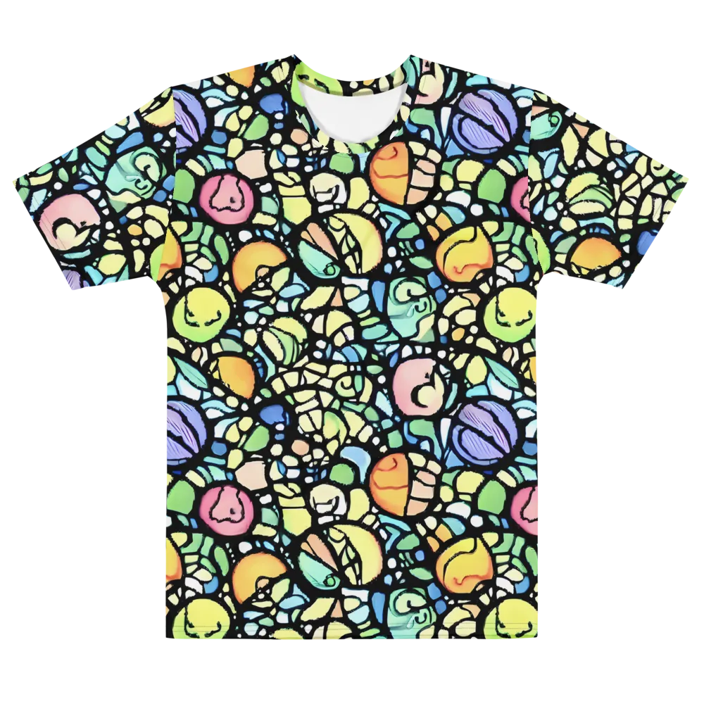 Juicy Geometry on Men's Cotton Crew Neck T-Shirt — Front
