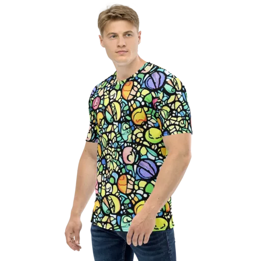 Juicy Geometry on a Men's Crew Neck T-Shirt