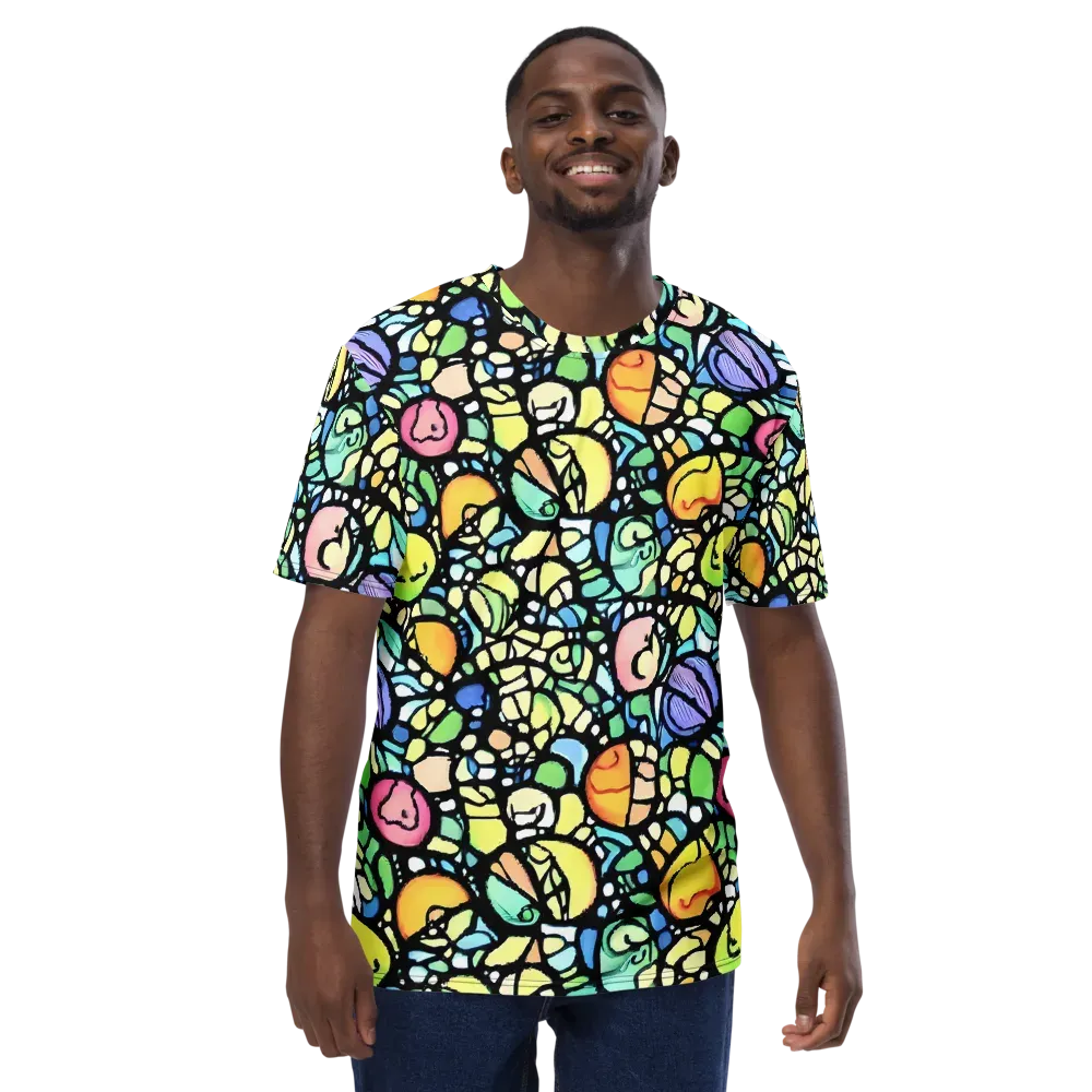 Juicy Geometry on Men's Crew Neck T-Shirt — Front