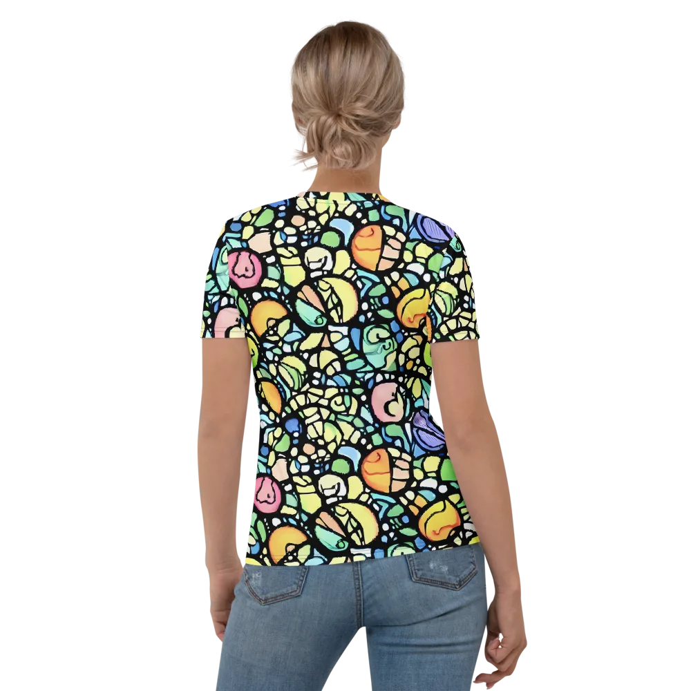 Juicy Geometry on Women's Crew Neck T-Shirt — Back