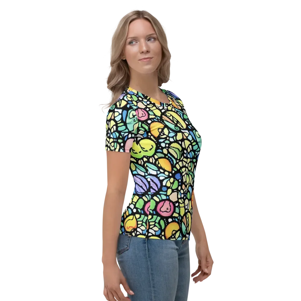 Juicy Geometry on Women's Crew Neck T-Shirt — Right