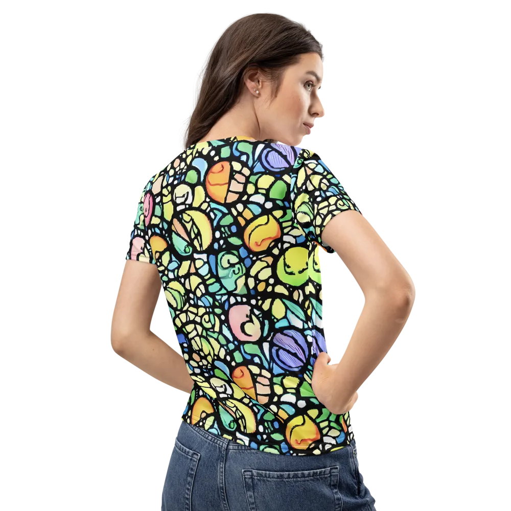 Juicy Geometry on Women's Crew Neck T-Shirt — Back