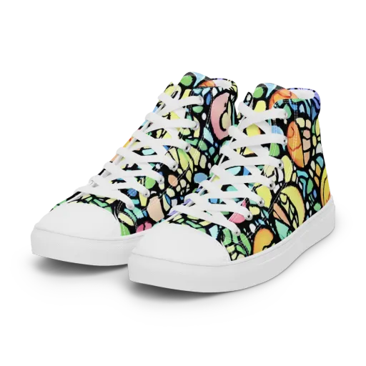 Juicy Geometry on a Women's High Top Canvas Shoes