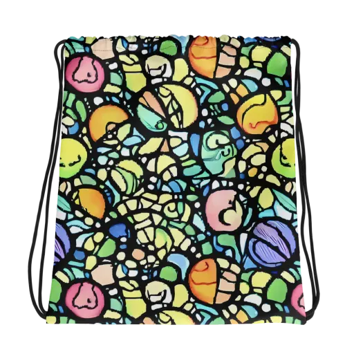 Juicy Geometry on a Drawstring Bag