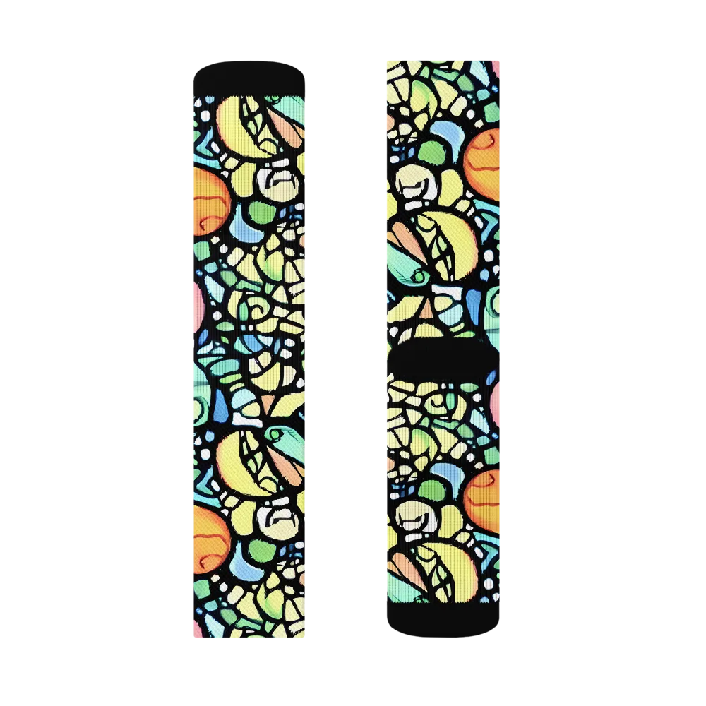 Juicy Geometry on Socks — Left Sock