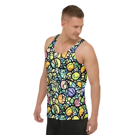Juicy Geometry on a Men's Tank Top