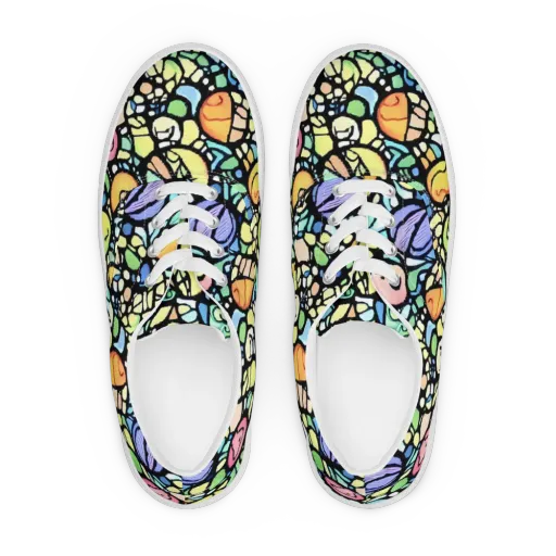 Juicy Geometry on a Men's Lace-Up Canvas Shoes