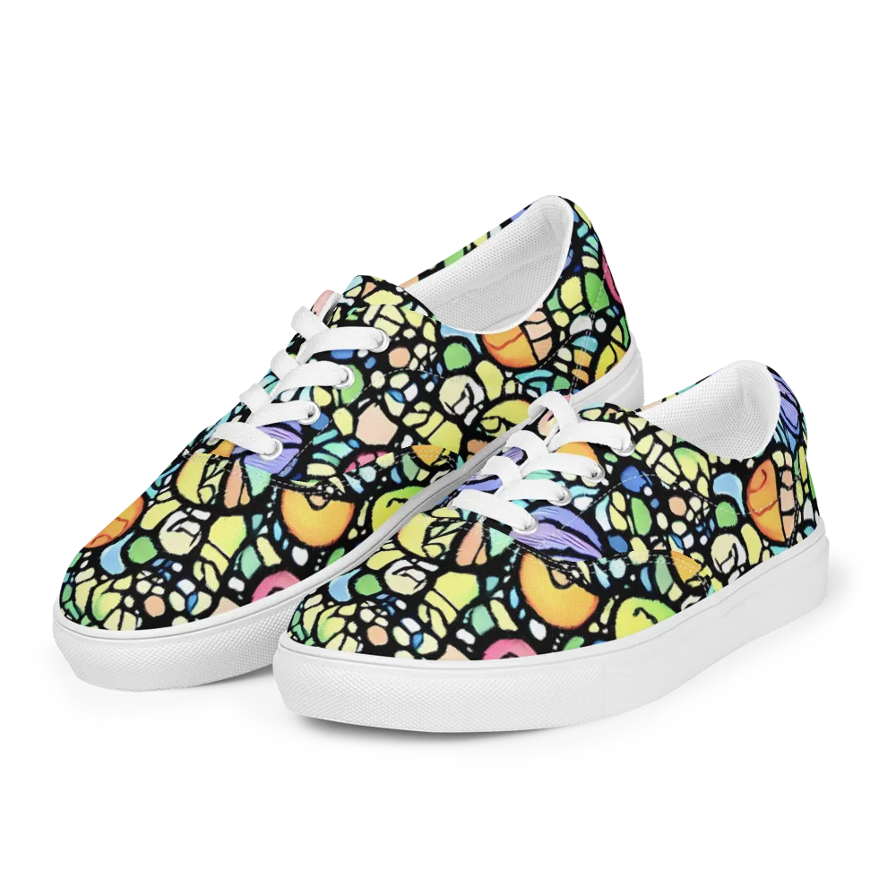 Juicy Geometry on Men's Lace-Up Canvas Shoes — Left Front