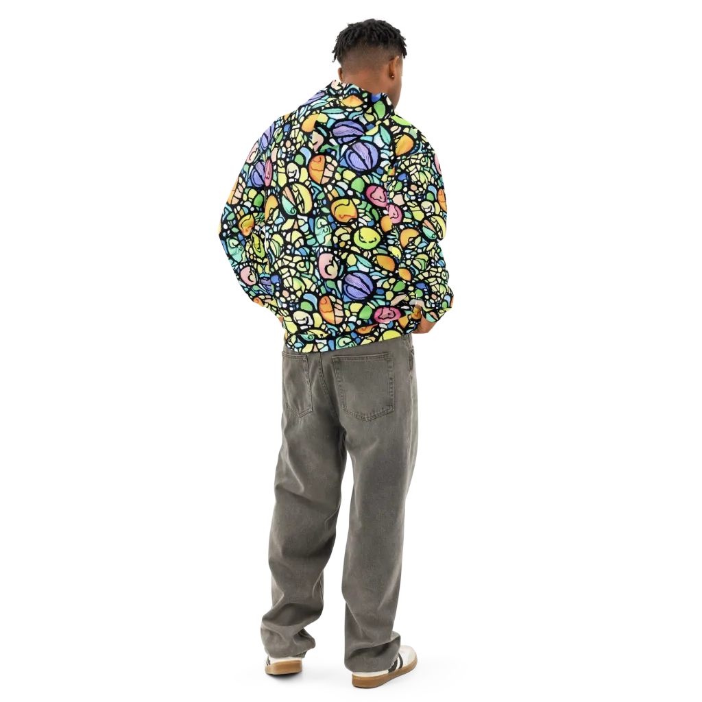 Juicy Geometry on Cotton Hoodie — Back