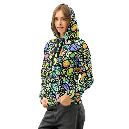 Juicy Geometry on a Cotton Hoodie