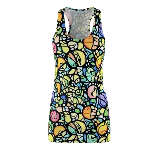 Juicy Geometry on a Racerback Dress