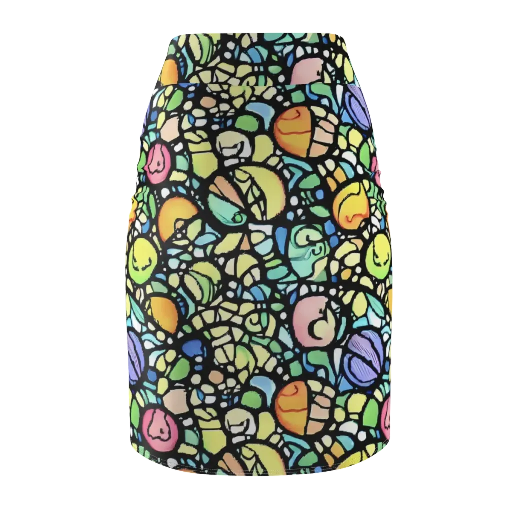 Juicy Geometry on Pencil Skirt — Back