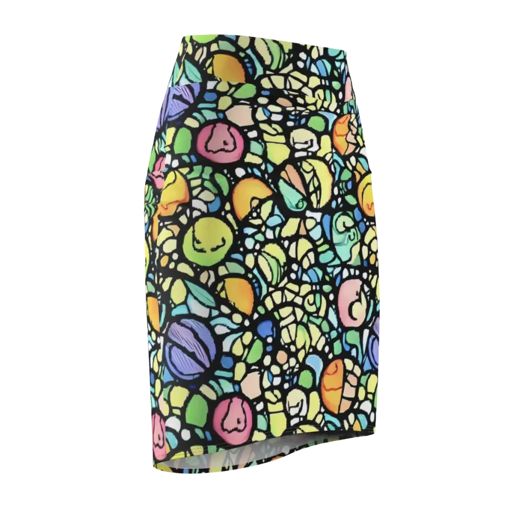 Juicy Geometry on Pencil Skirt — Front Side