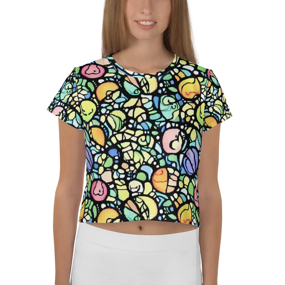 Juicy Geometry on Crop Tee — Front
