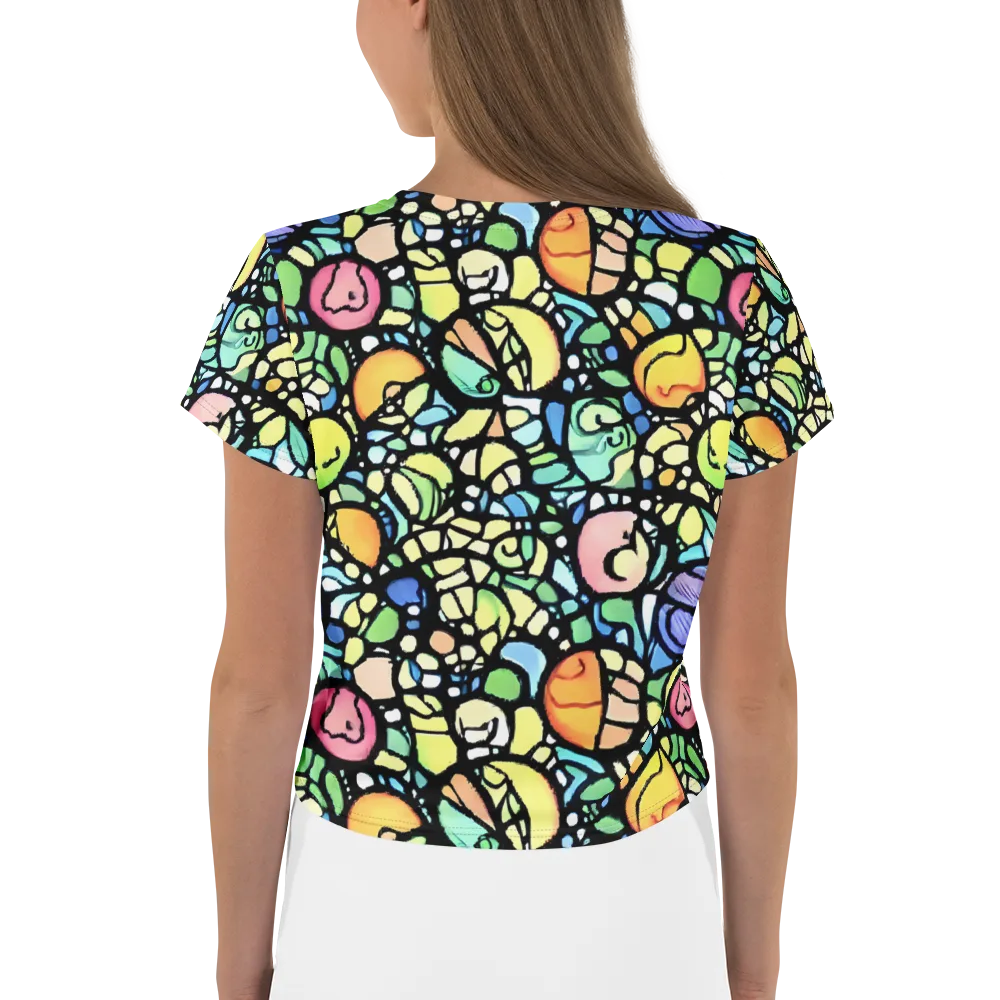 Juicy Geometry on Crop Tee — Back